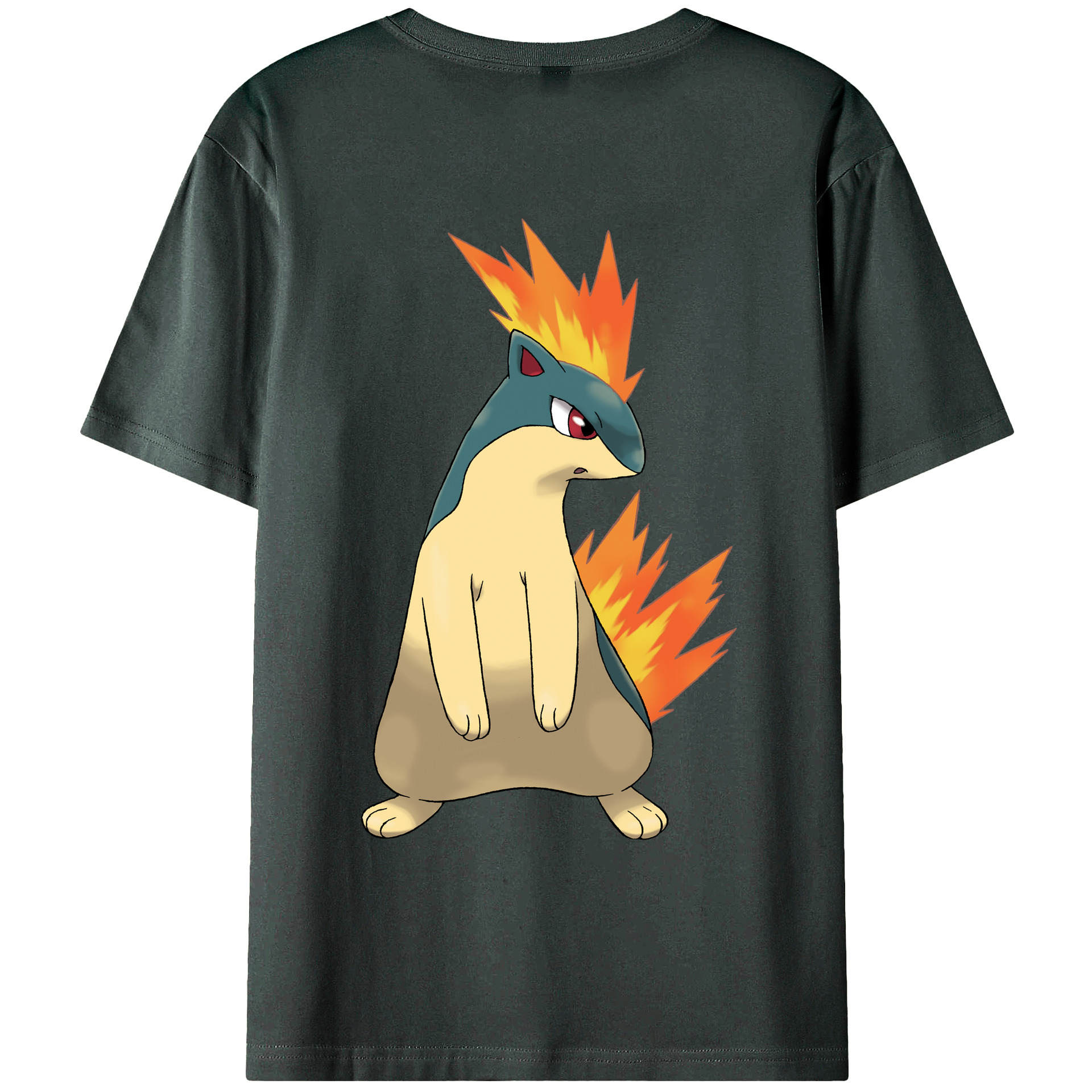 （画像用） ポケットモンスター Pokémon 綿100％ メンズ半袖Tシャツ（バックプリント） 通気性